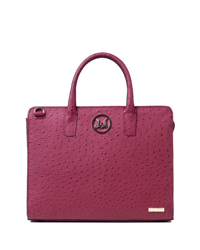 London: Limited Edition Burgundy Ostrich Print
