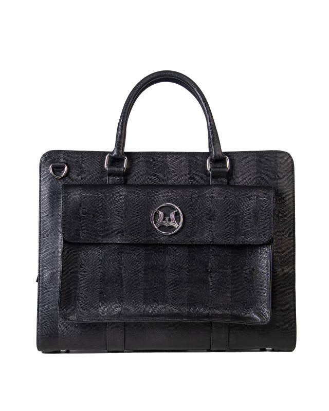 Work Case Escobar: Black Monitor Lizard Print