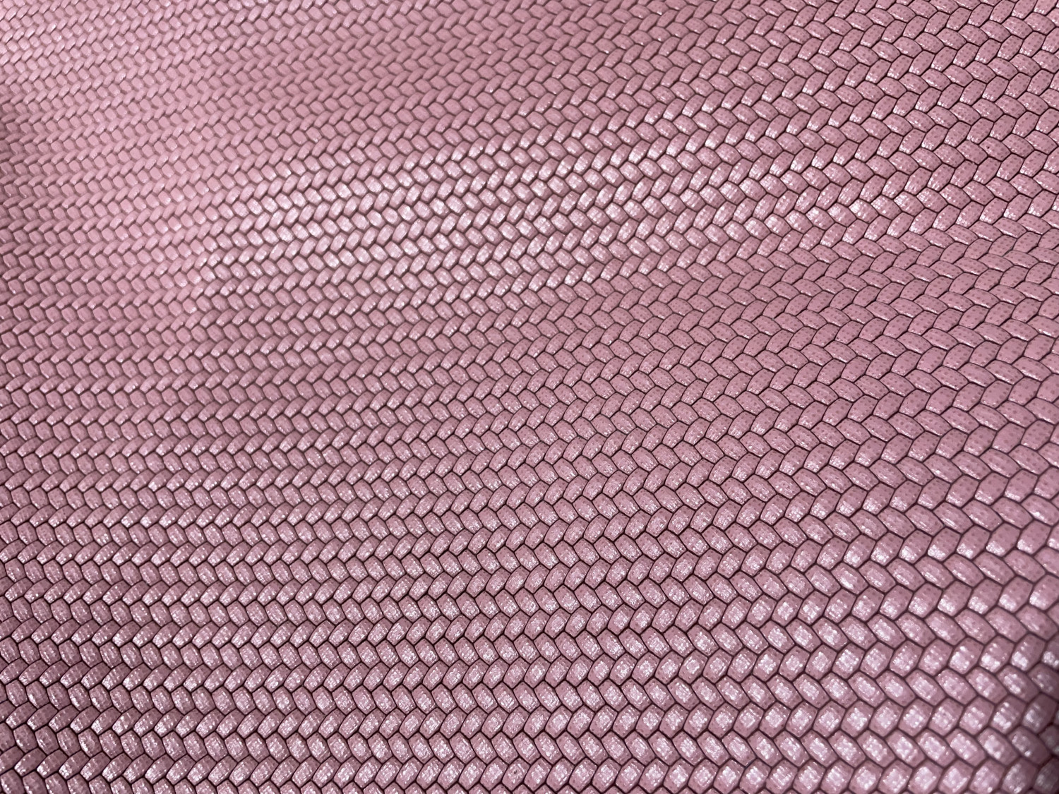 Pink Basket Print Embossed on Cow Hides: PJ002C
