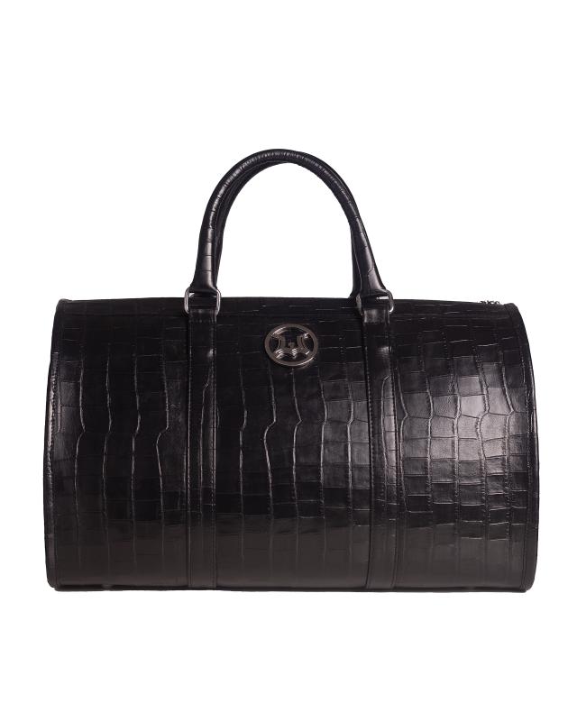 Duffle Bag 2.0 Mini: Black Crocodile Print