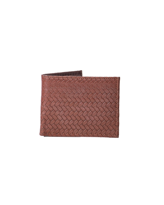 Wallet: Brown Basket Leather