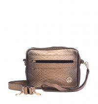 Messenger Bag: Bronze Snake Print