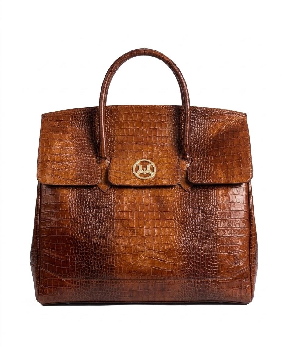 Duffle Bag 3.0 Mini: Copper Crocodile Print
