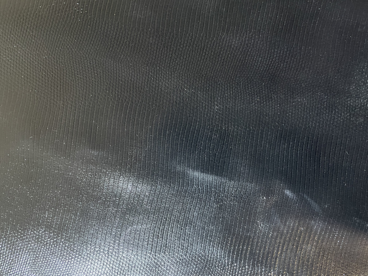 Black Monitor Lizard Print Embossed on Cow Hides: BM004C