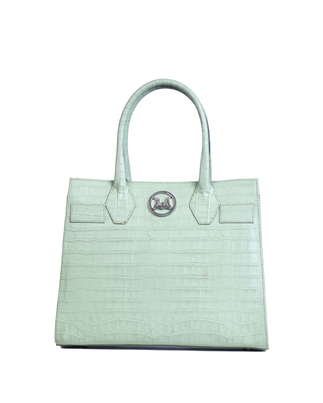 Montreal Maxi: Mint Green Crocodile Print