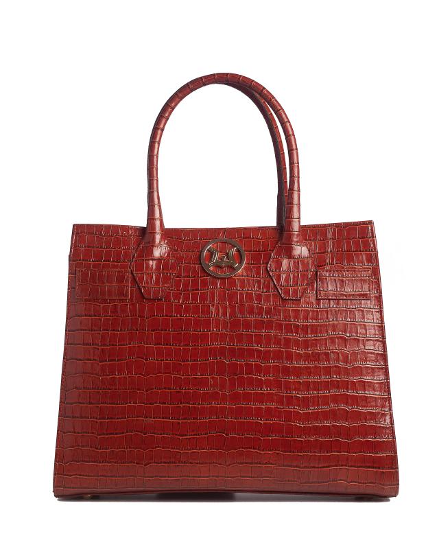 Montreal Maxi: Rust Crocodile Print