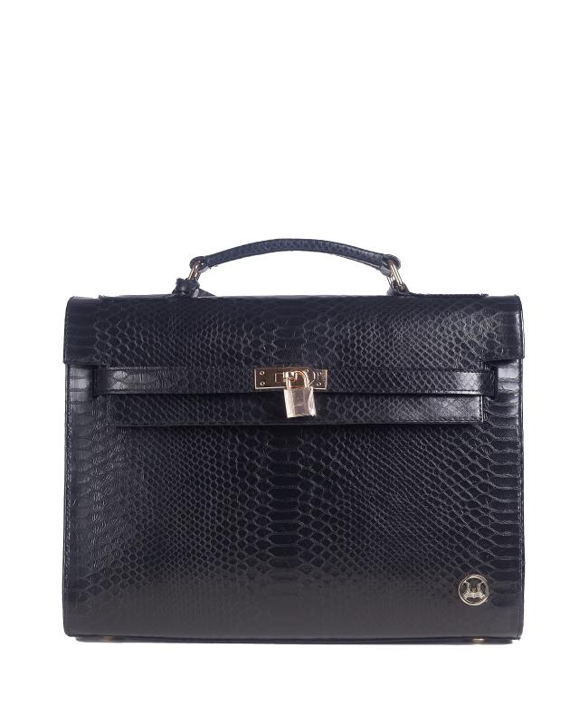 JFK Mini Work Case: Black Snake Print