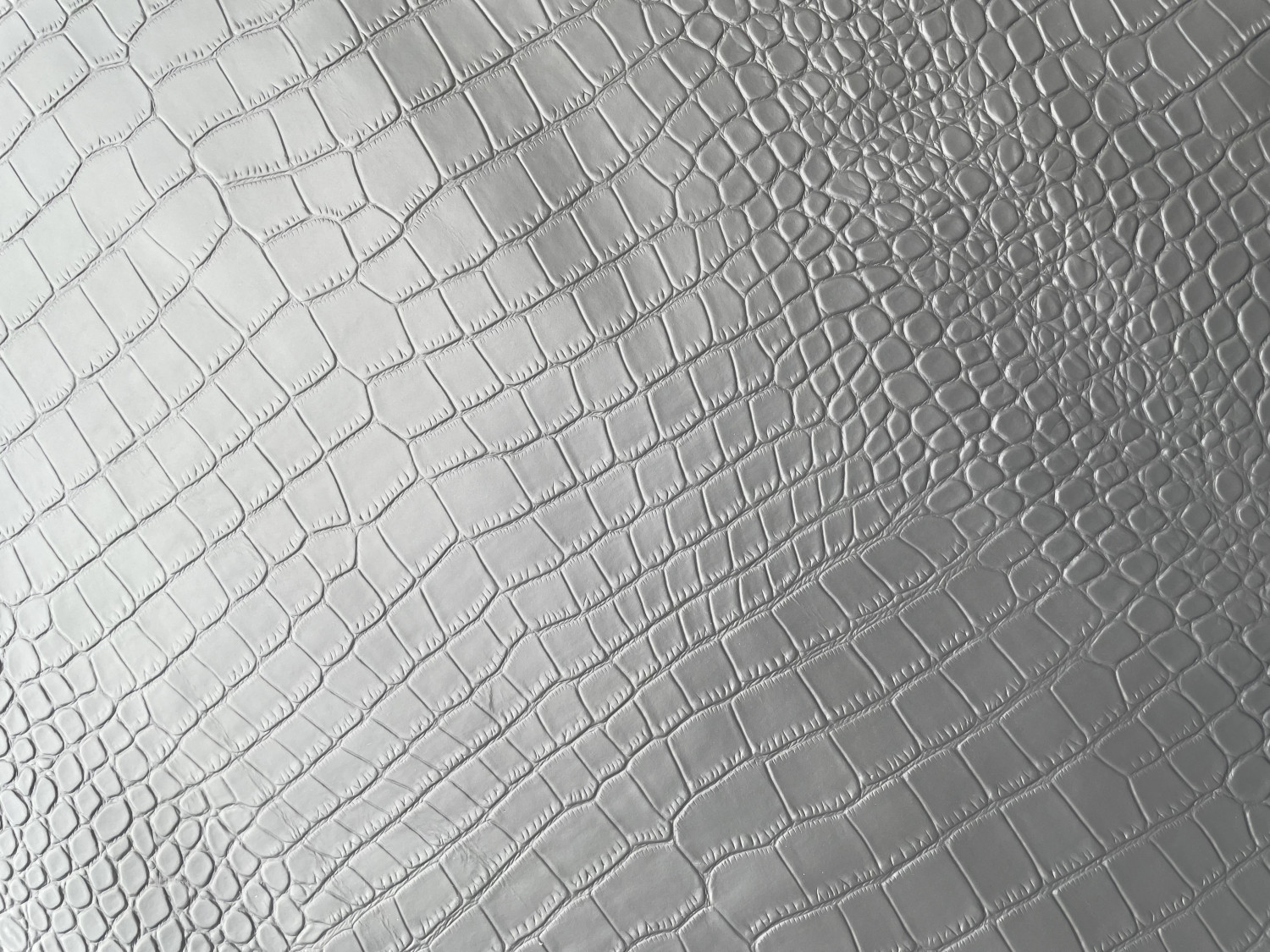 Ash Croc Belly Print Embossed on Cow Hides: FB001C