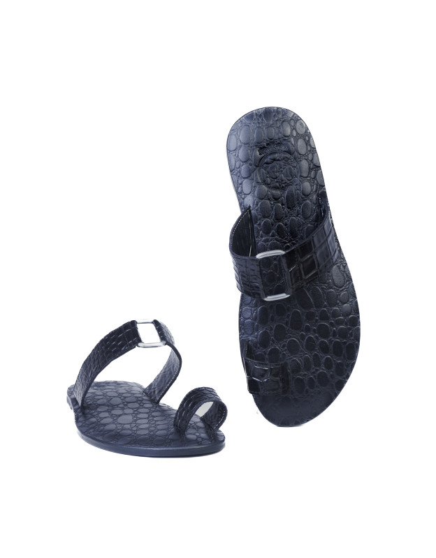 El Patron: Black Crocodile Print