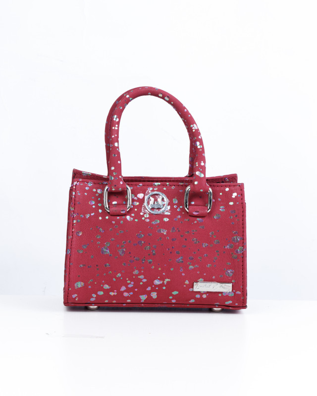 Lagos Mini(US): Red Nubuck with Silver Details