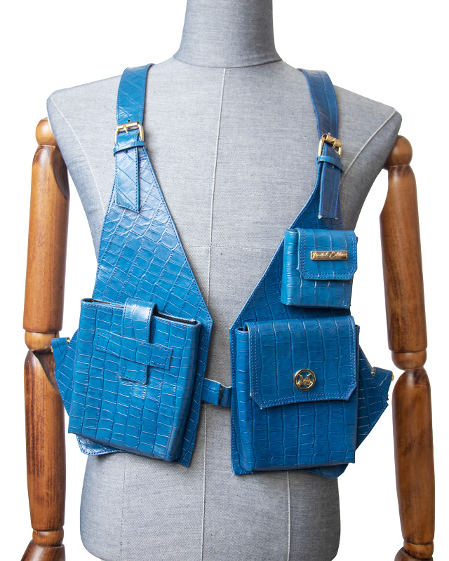 Utility Vest: Limiter Edition Blue Crocodile Print