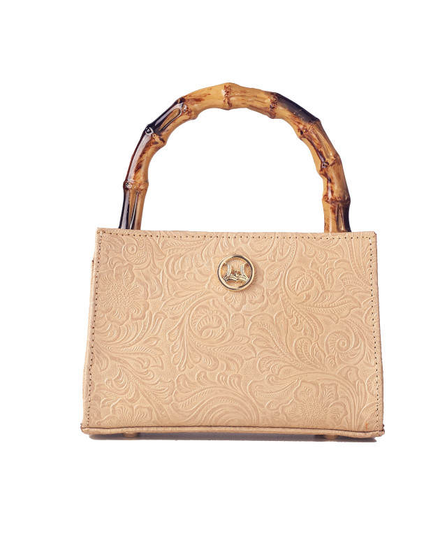 Shanghai Mini: Beige Abstract  Print