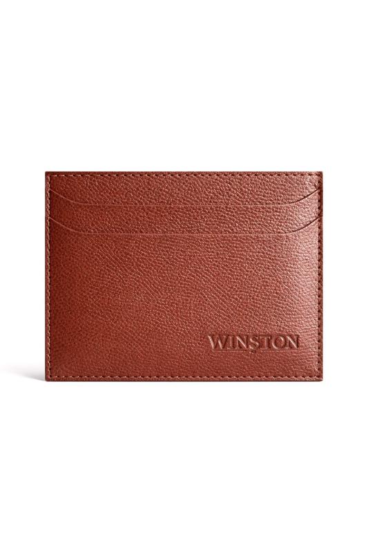 Cardholder: Chestnut Brown Abstract Print