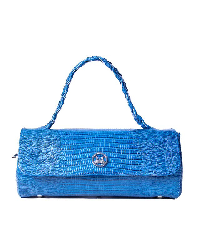 Milan Mini: Blue Monitor Lizard Print