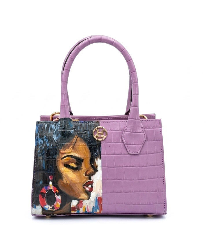 Montreal Mini: Lilac Crocodile Print Meets Art