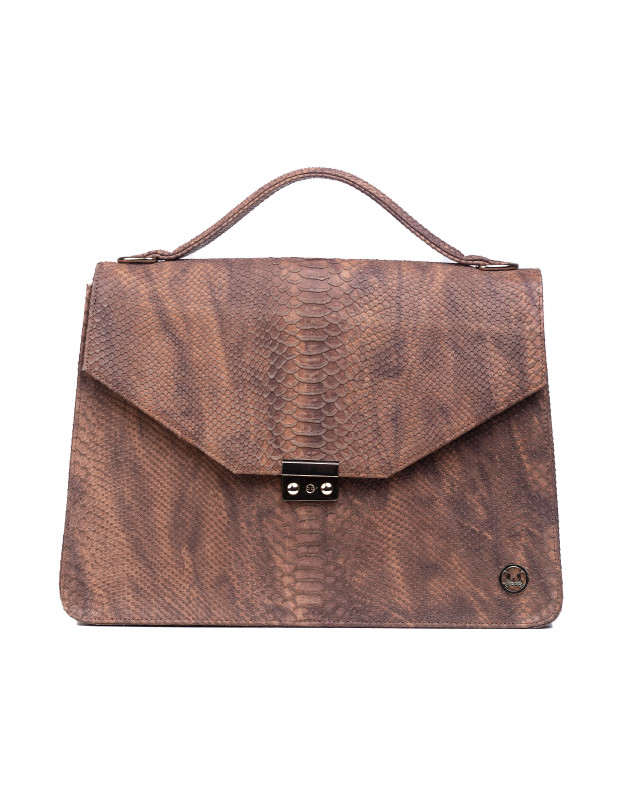 Her Work Case:  Brown Snake Print