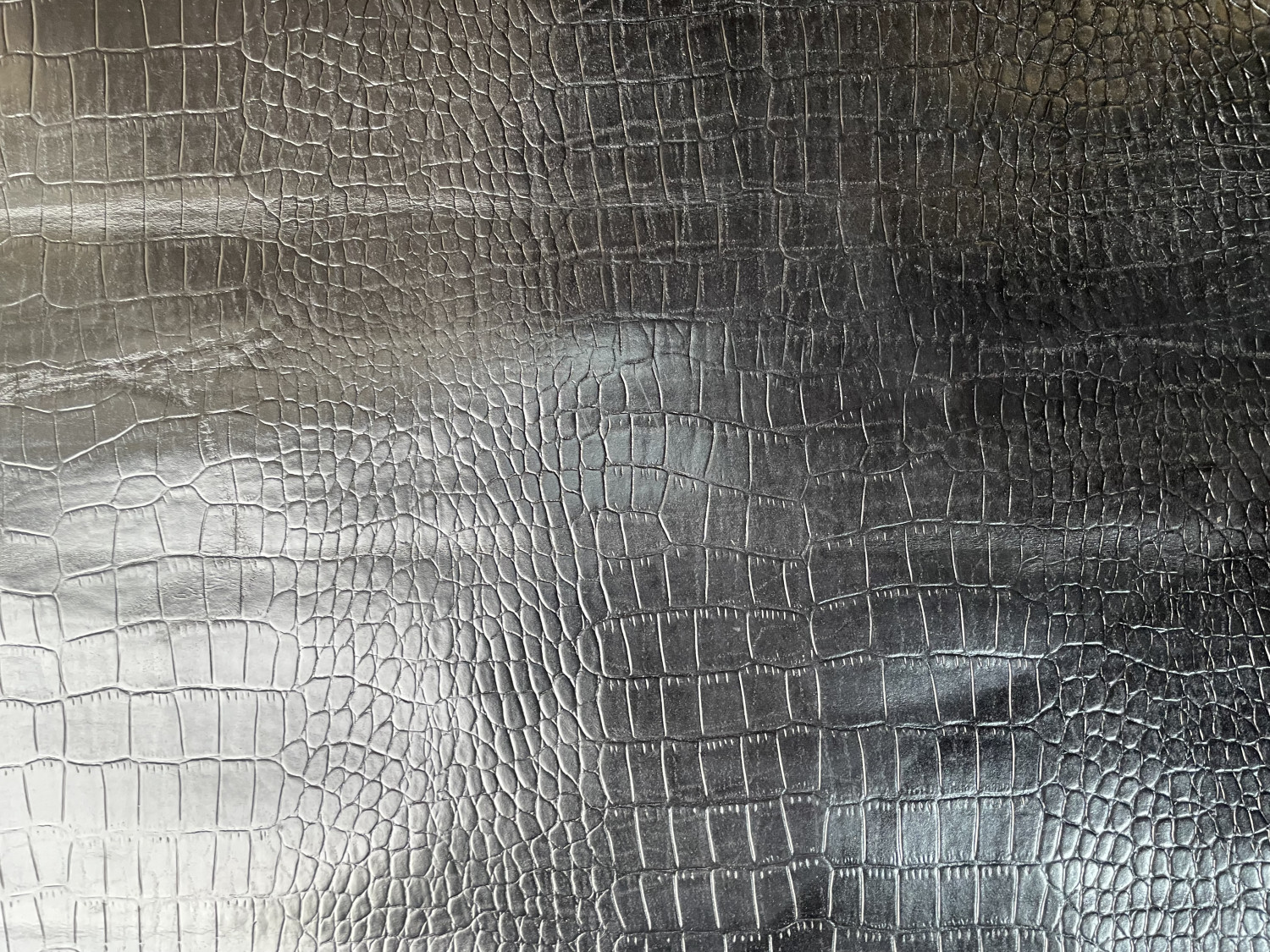 Black Crocodile Belly Print Embossed on Cow Hides: BB005C