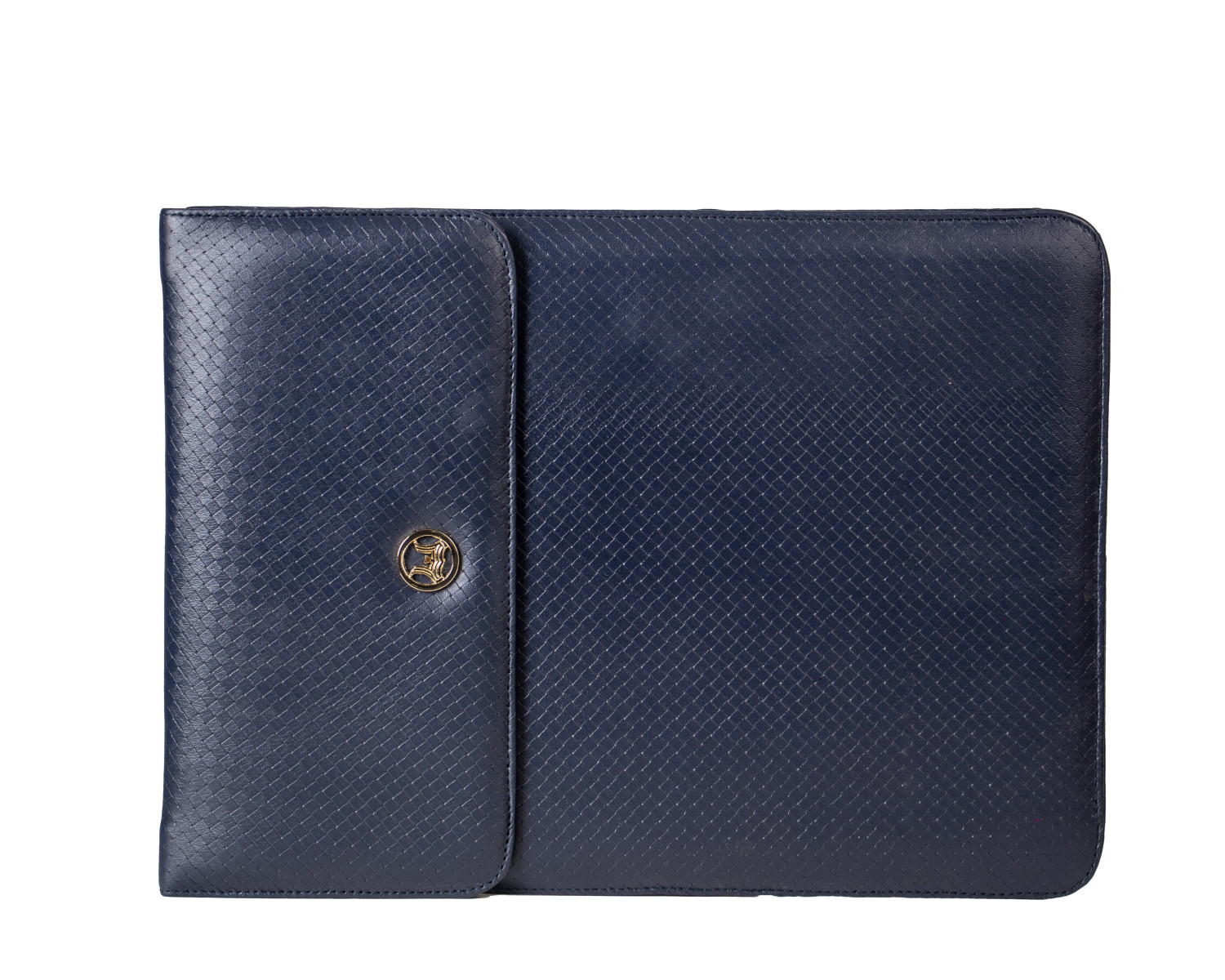 Laptop Sleeve Micro: Blue Basket Weave Print