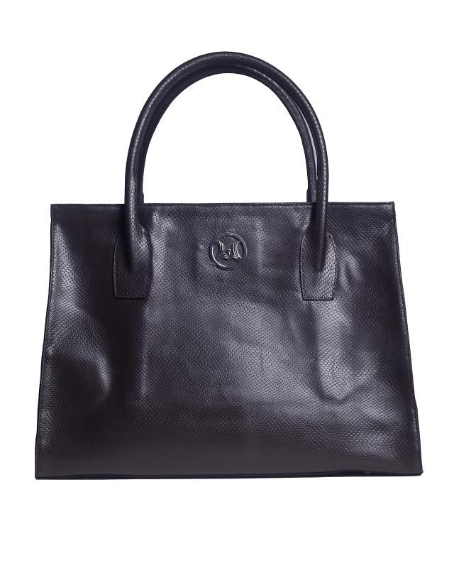 Zurich Maxi: Dark Brown Reptilian Print