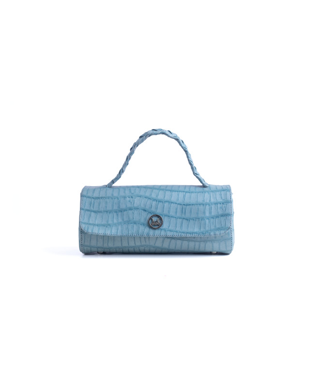 Milan: Powder Blue Alligator Print