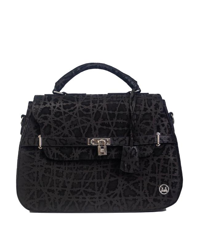 Brazzaville: Black Abstract Print