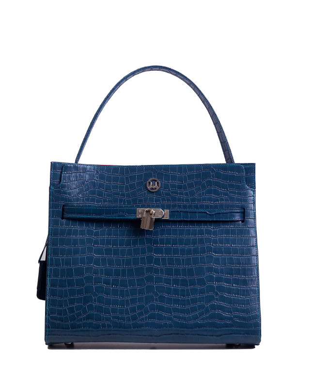 Venice Maxi: Aegan Blue Crocodile Print