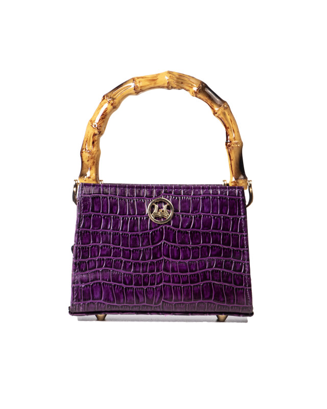 Shanghai Micro: Purple Crocodile Print