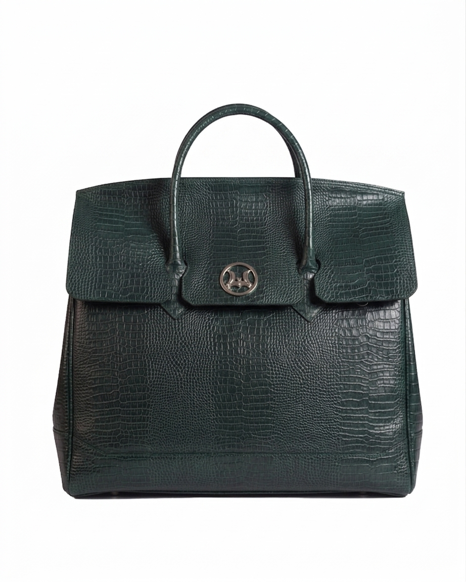 Duffle Bag 3.0 Mini: Dark Green Crocodile Print