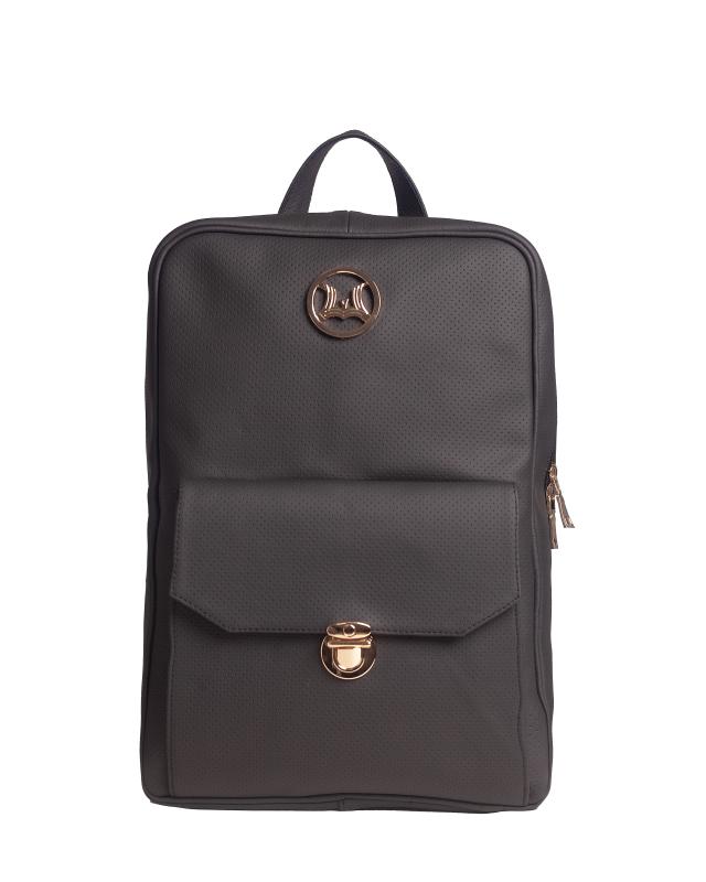 Backpack: Black Dotted Print