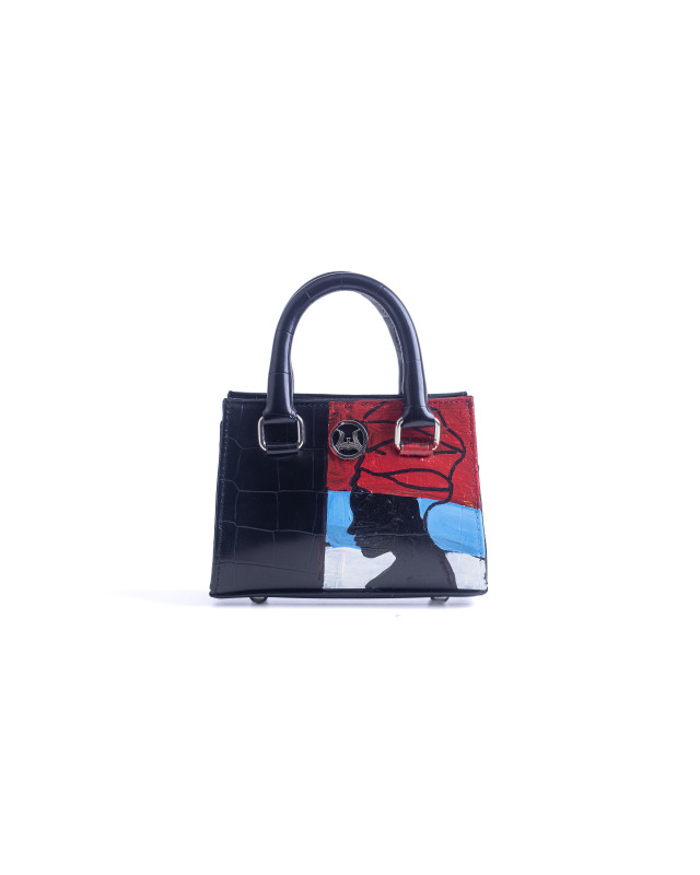Lagos Micro: Black Crocodile Print Meets Art #2