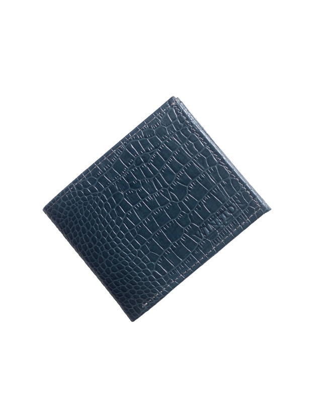 Wallet: Green Crocodile Print