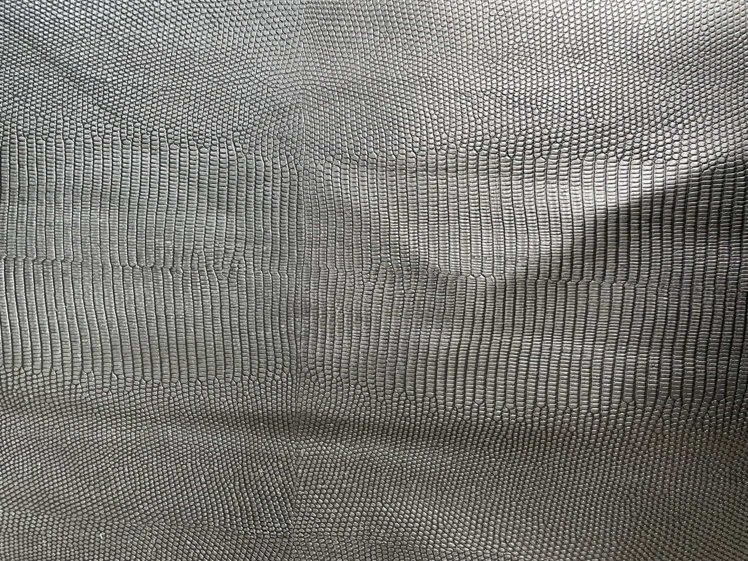 Ash Monitor Lizard Print Embossed on Cow Hides: FM001C