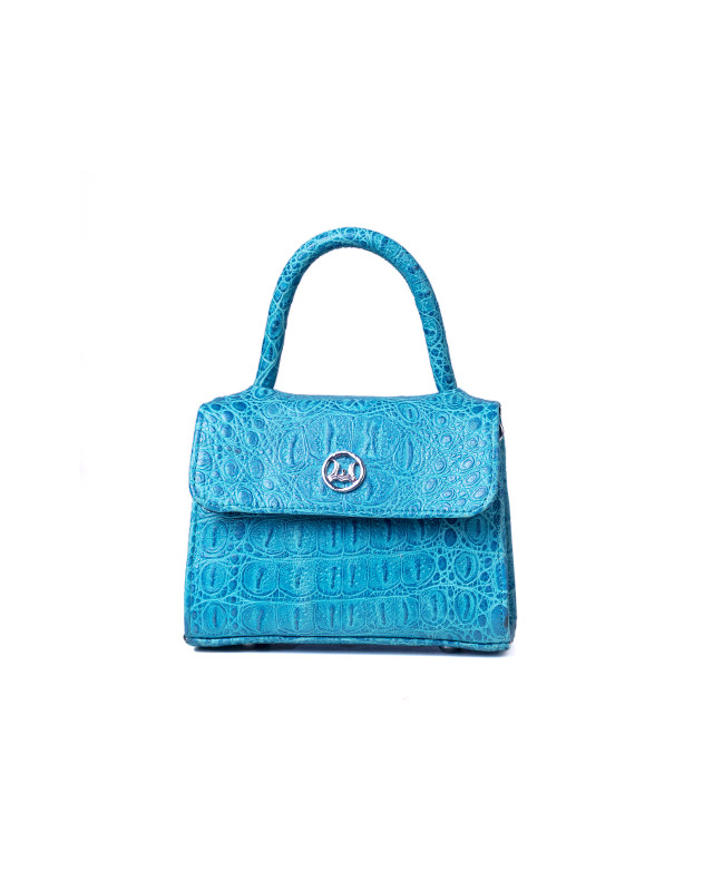 Tokyo Micro: Deep Sky Blue Crocodile Print