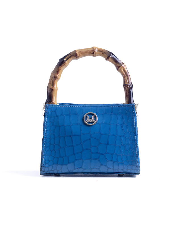 Shanghai Micro: Blue Crocodile Print