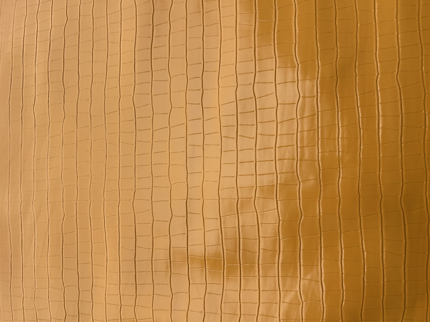 Yellow Alligator Belly Print Embossed on Cow Hides: YA001C