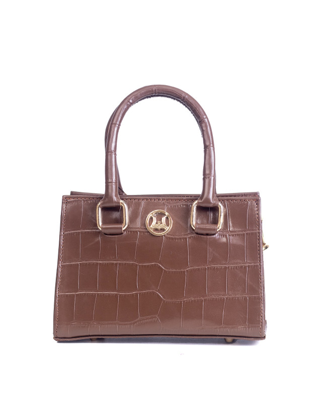 Lagos Mini: Brown Crocodile Print