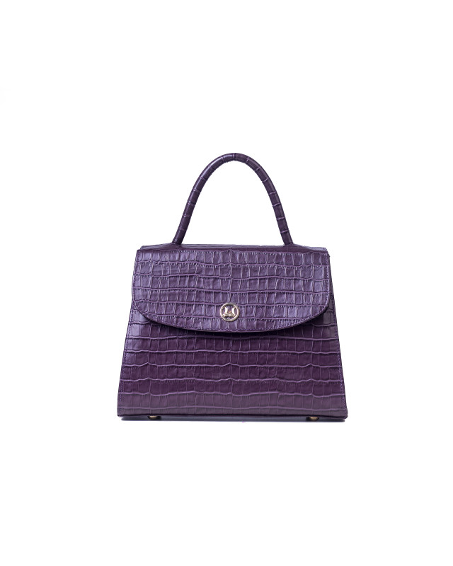 Paris Midi: Purple Crocodile Print