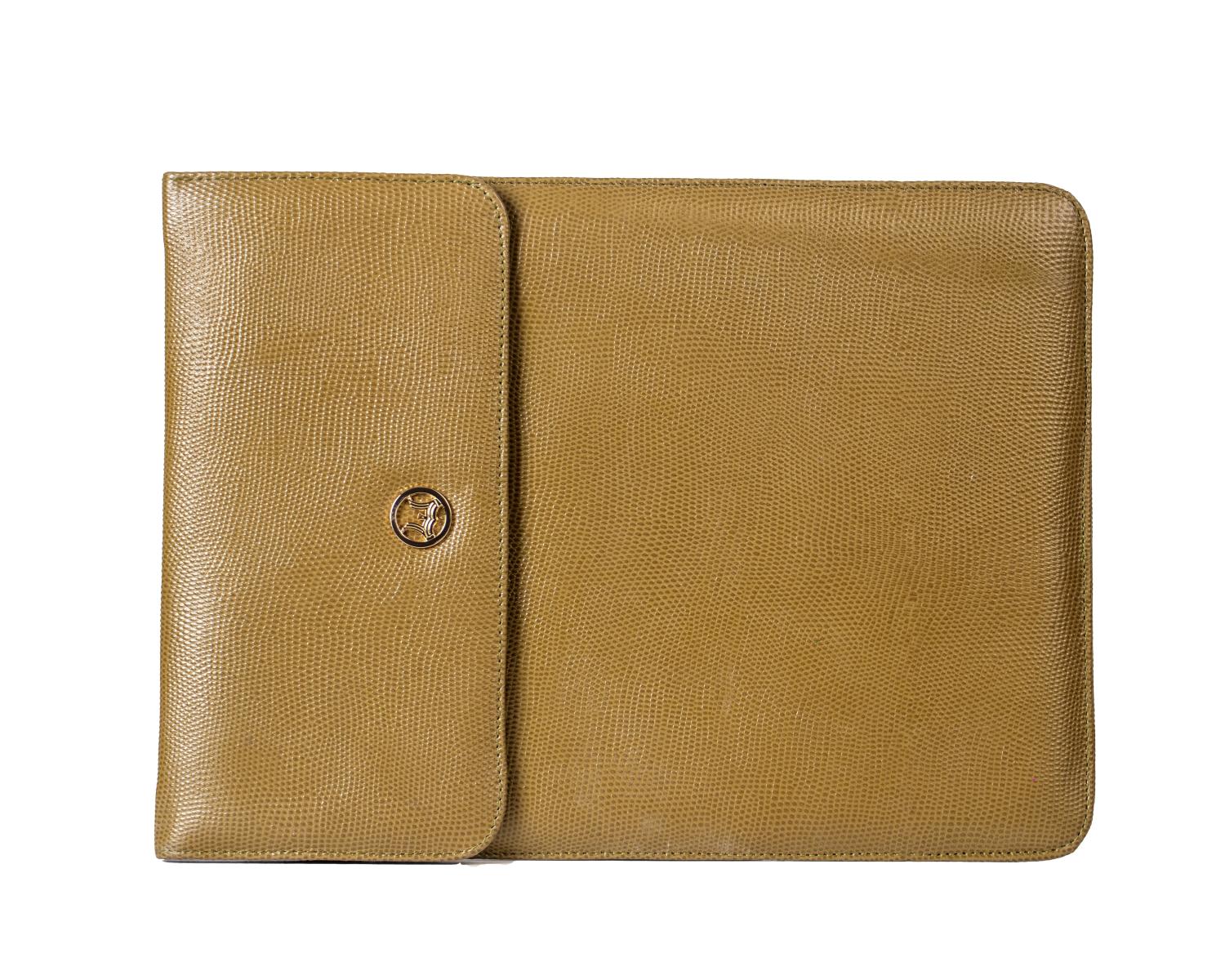 Laptop Sleeve Micro: Olive Monitor Lizard Print