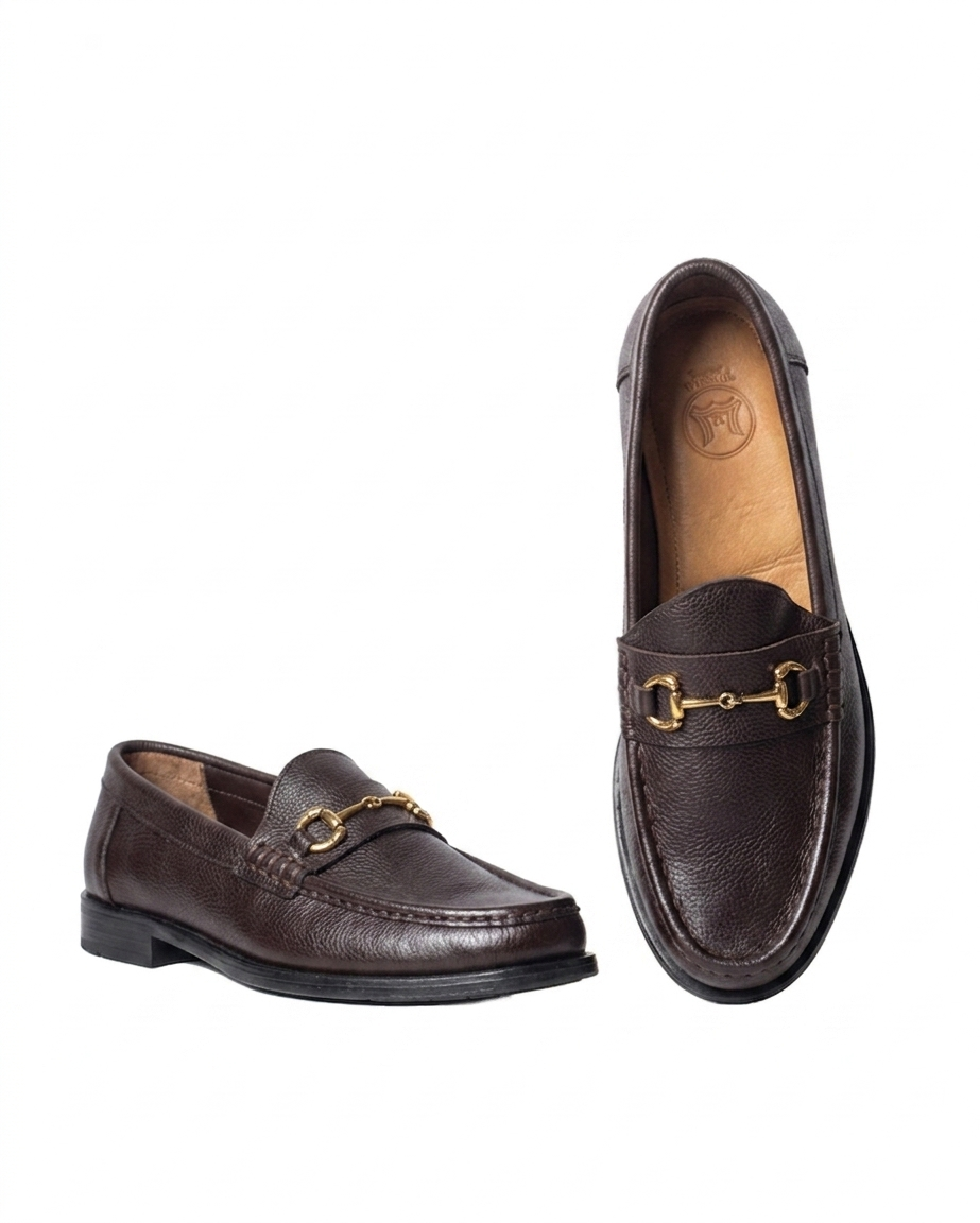 Loafers: Brown with Horse-Bit Buckle