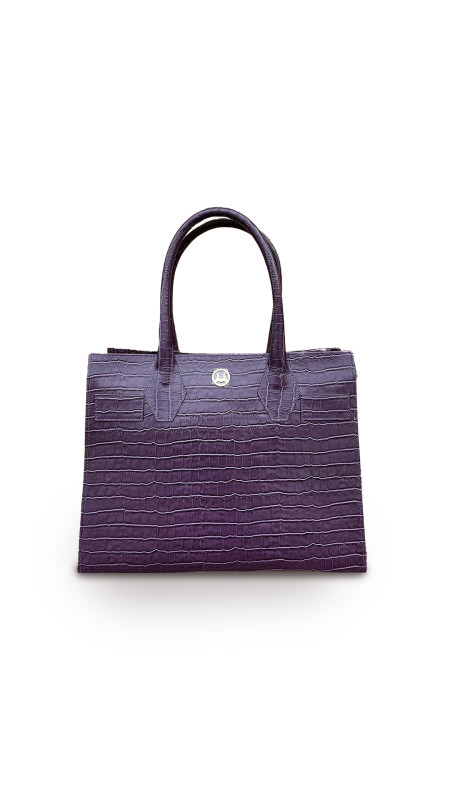 Montreal Maxi: Purple Crocodile Print