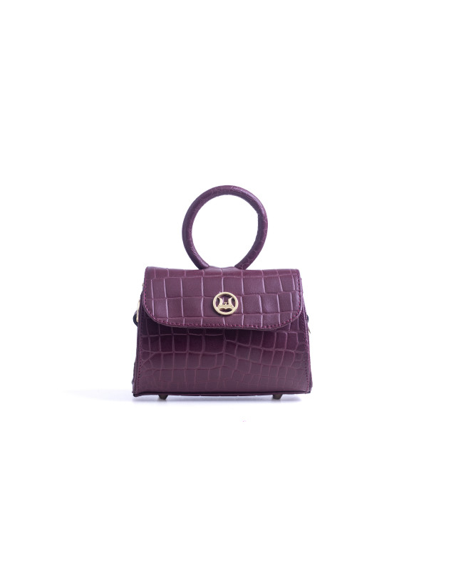 Monaco Micro: Plum Crocodile Print