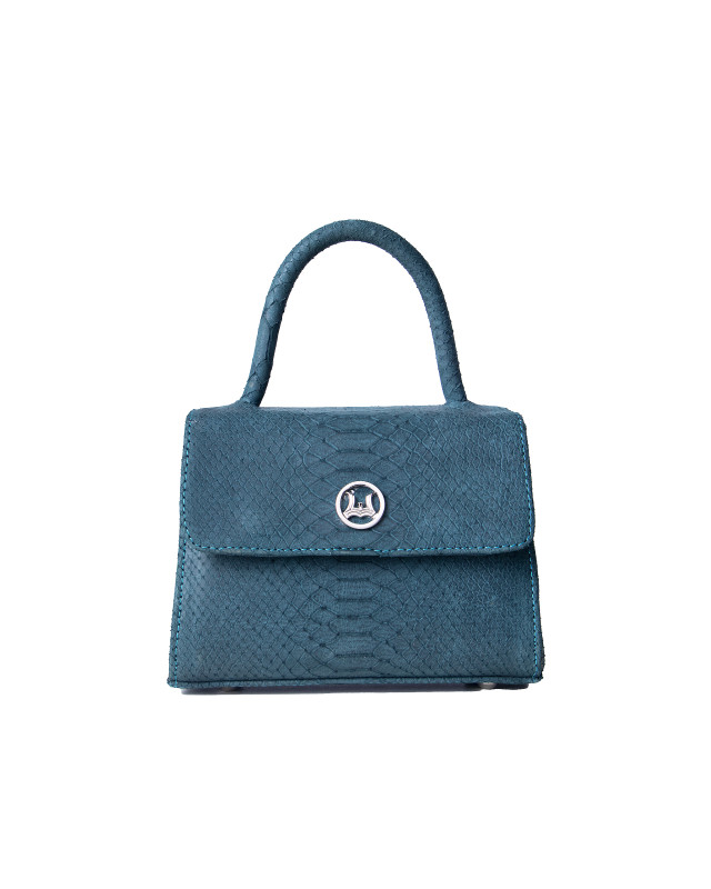 Tokyo Micro: Teal Snake Print