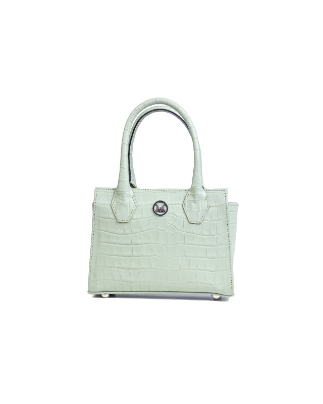 Montreal Mini: Mint Green Crocodile Print