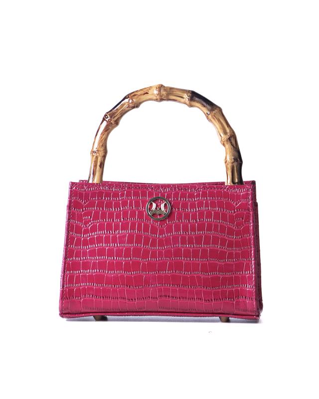Shanghai Mini (US): Magenta Crocodile Print