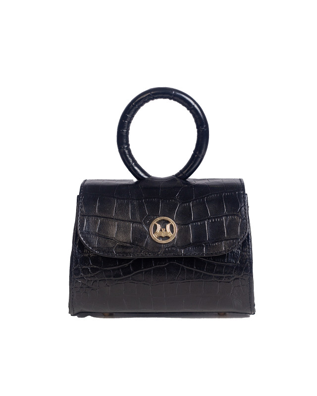 Monaco Micro: Black Crocodile Print