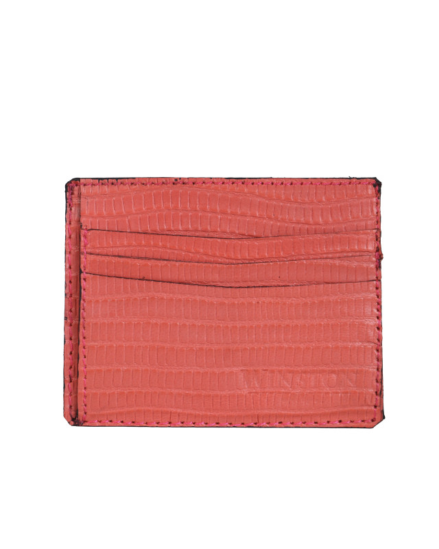 Cardholder 2.0: Peach Monitor Lizard Print