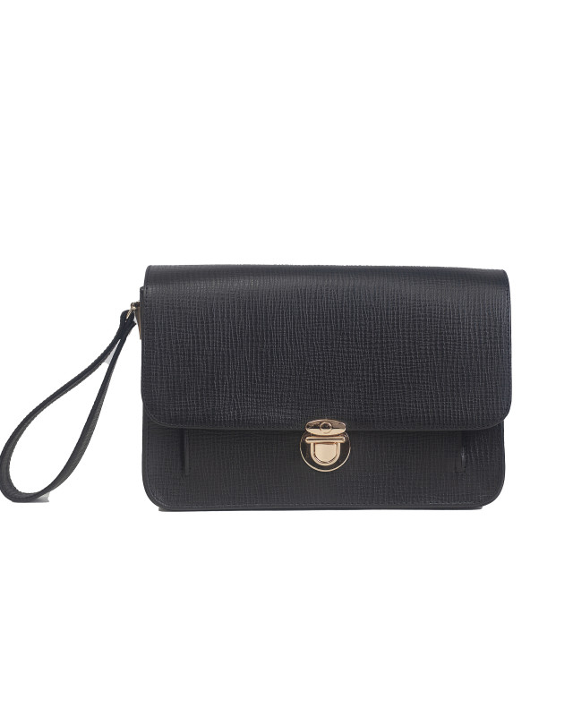 Man Bag: Black Abstract Print