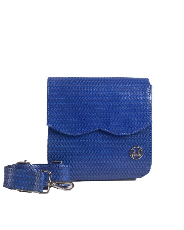 Messenger Bag 3.0 Mini: Royal Blue Weave Print