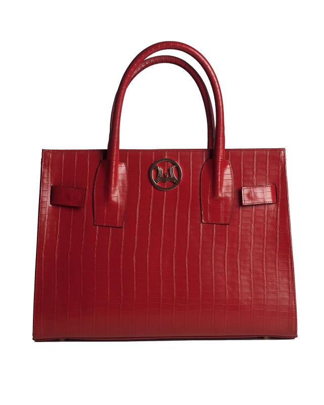 Zurich MIDI: Red Alligator Print