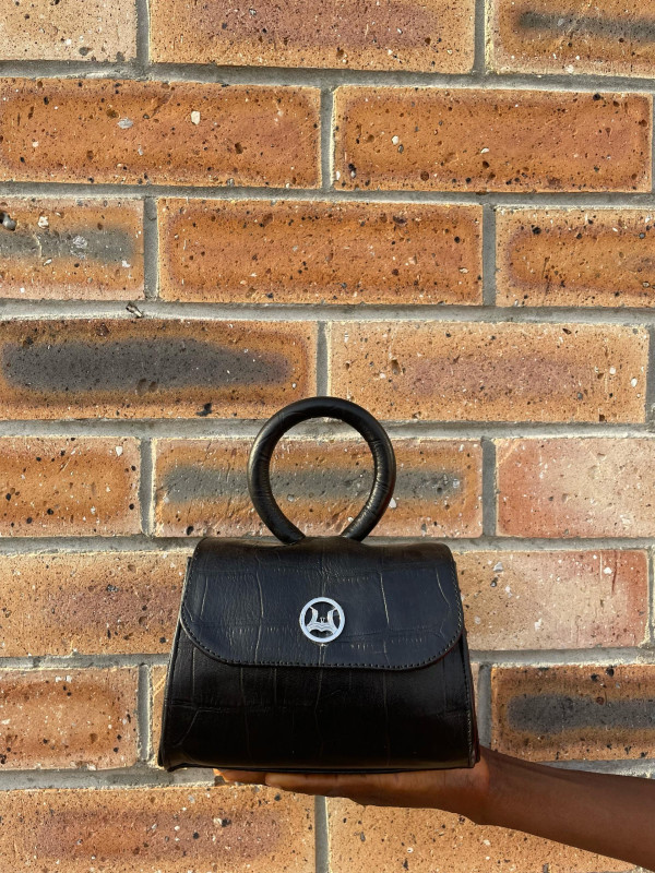 Monaco Micro: Black Crocodile Print